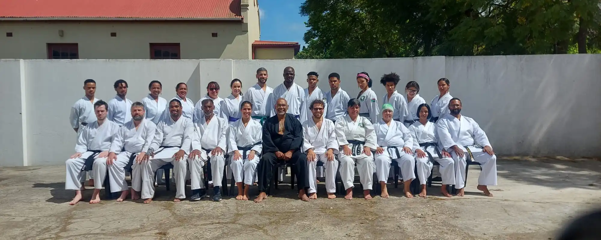 Gashuku group picture centered around Sensei Chris Ensil