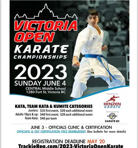 Poster for Victoria Open Karate Championships