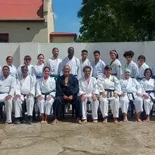 Gashuku group picture centered around Sensei Chris Ensil