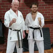 Sensei Nick with Shihan Chris Thompson in South Africa