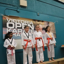 Victoria Open 2024 - Girls Under 7 + 8/9 merged kata medalists